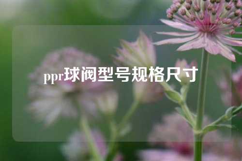 ppr球阀型号规格尺寸