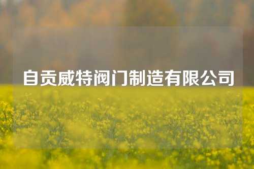 自贡威特阀门制造有限公司