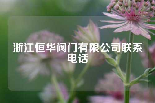 浙江恒华阀门有限公司联系电话