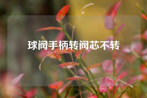 球阀手柄转阀芯不转