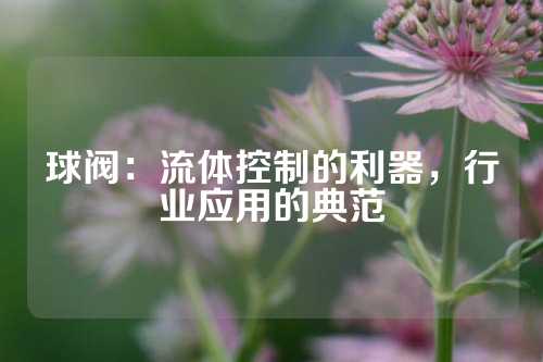 球阀：流体控制的利器，行业应用的典范