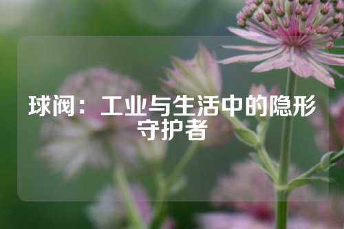 球阀：工业与生活中的隐形守护者