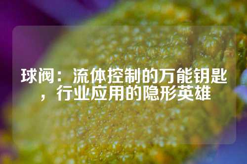 球阀：流体控制的万能钥匙，行业应用的隐形英雄