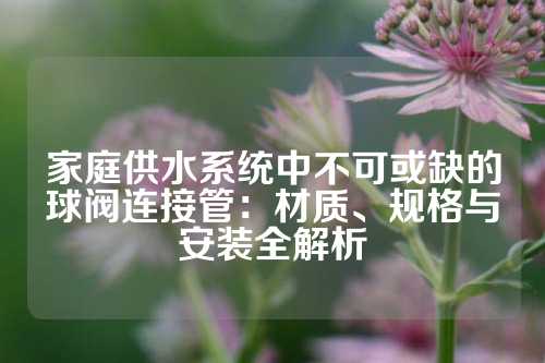 家庭供水系统中不可或缺的球阀连接管：材质、规格与安装全解析