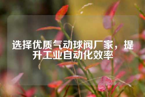 选择优质气动球阀厂家，提升工业自动化效率