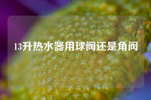 13升热水器用球阀还是角阀