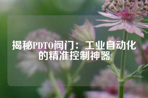 揭秘PDTO阀门：工业自动化的精准控制神器