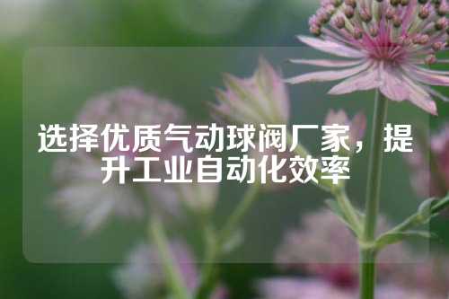 选择优质气动球阀厂家，提升工业自动化效率