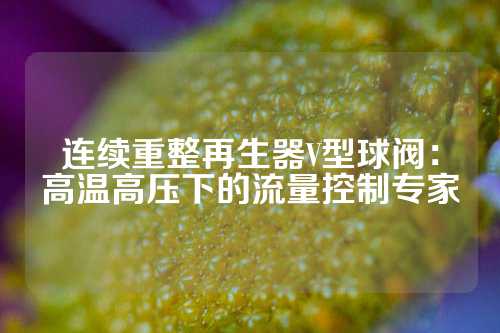 连续重整再生器V型球阀：高温高压下的流量控制专家