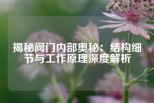 揭秘阀门内部奥秘：结构细节与工作原理深度解析