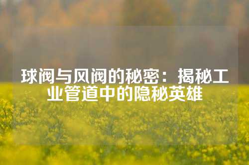 球阀与风阀的秘密：揭秘工业管道中的隐秘英雄