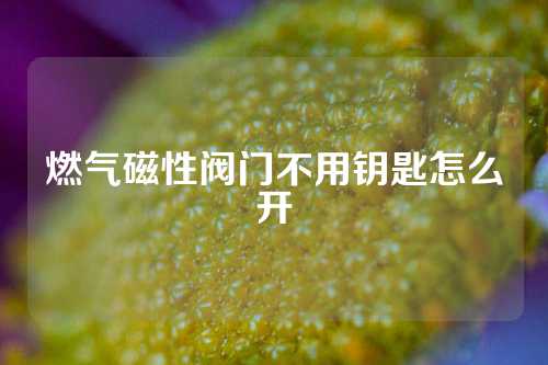 燃气磁性阀门不用钥匙怎么开